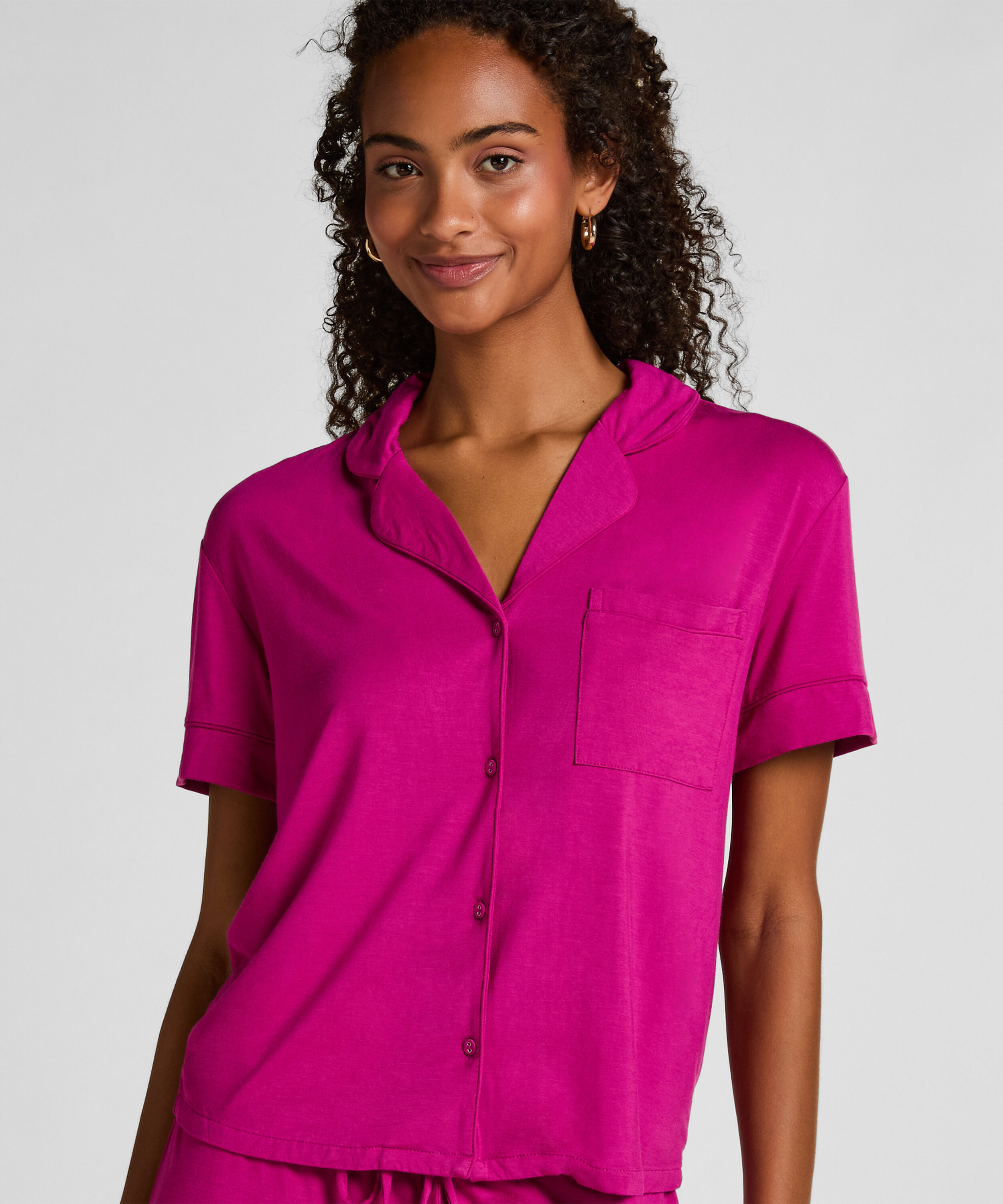 Kurzärmelige Jersey-Jacke Essential, Rose