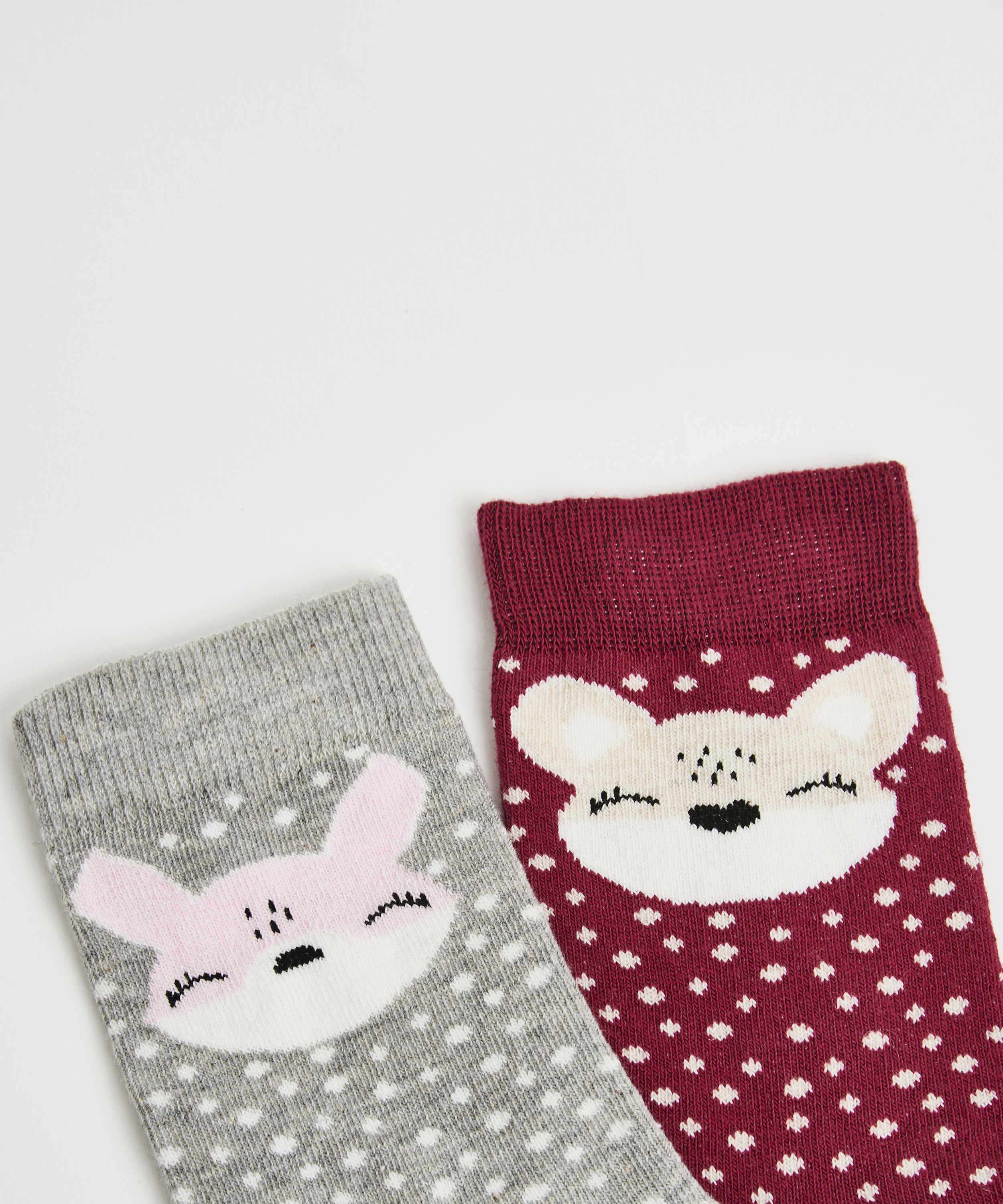 2 paires de Chaussettes, Gris, main