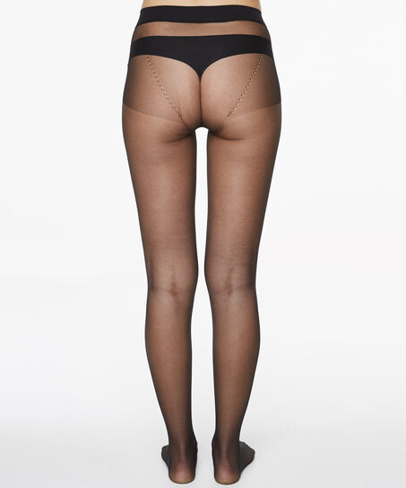 Seamless Collant 20 Denier, Noir
