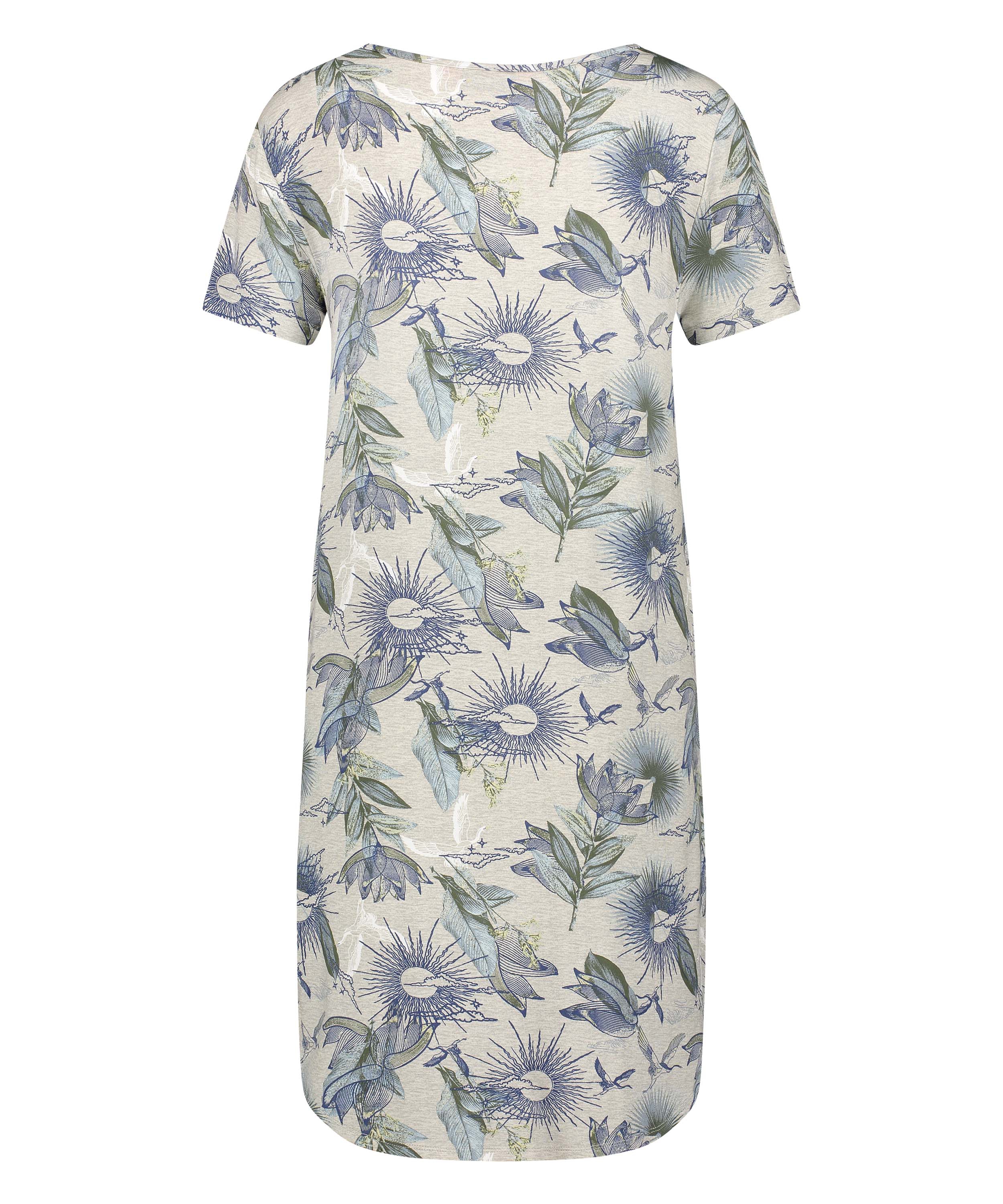 Chemise de nuit &agrave; manches courtes Jersey, Beige, main