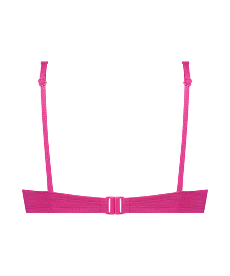 Lurex-Bikinioberteil Scallop, Rose