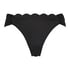 Slip de Bikini Rio Scallop, Noir
