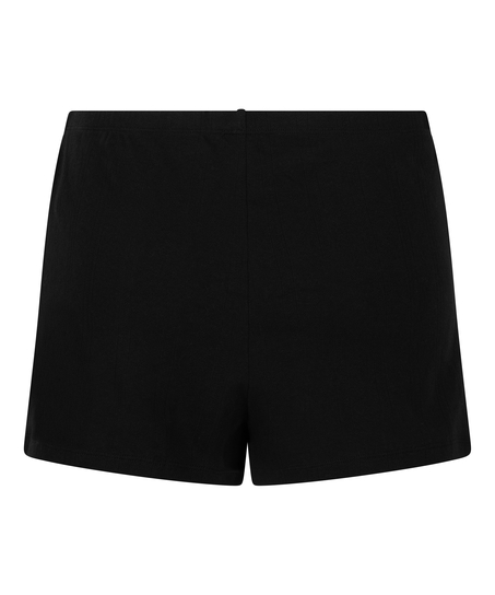 Pointelle-Shorts, Schwarz