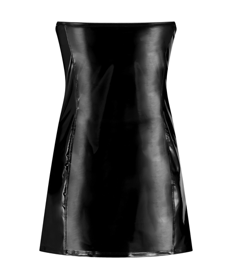 Bügel-Slipdress, Schwarz