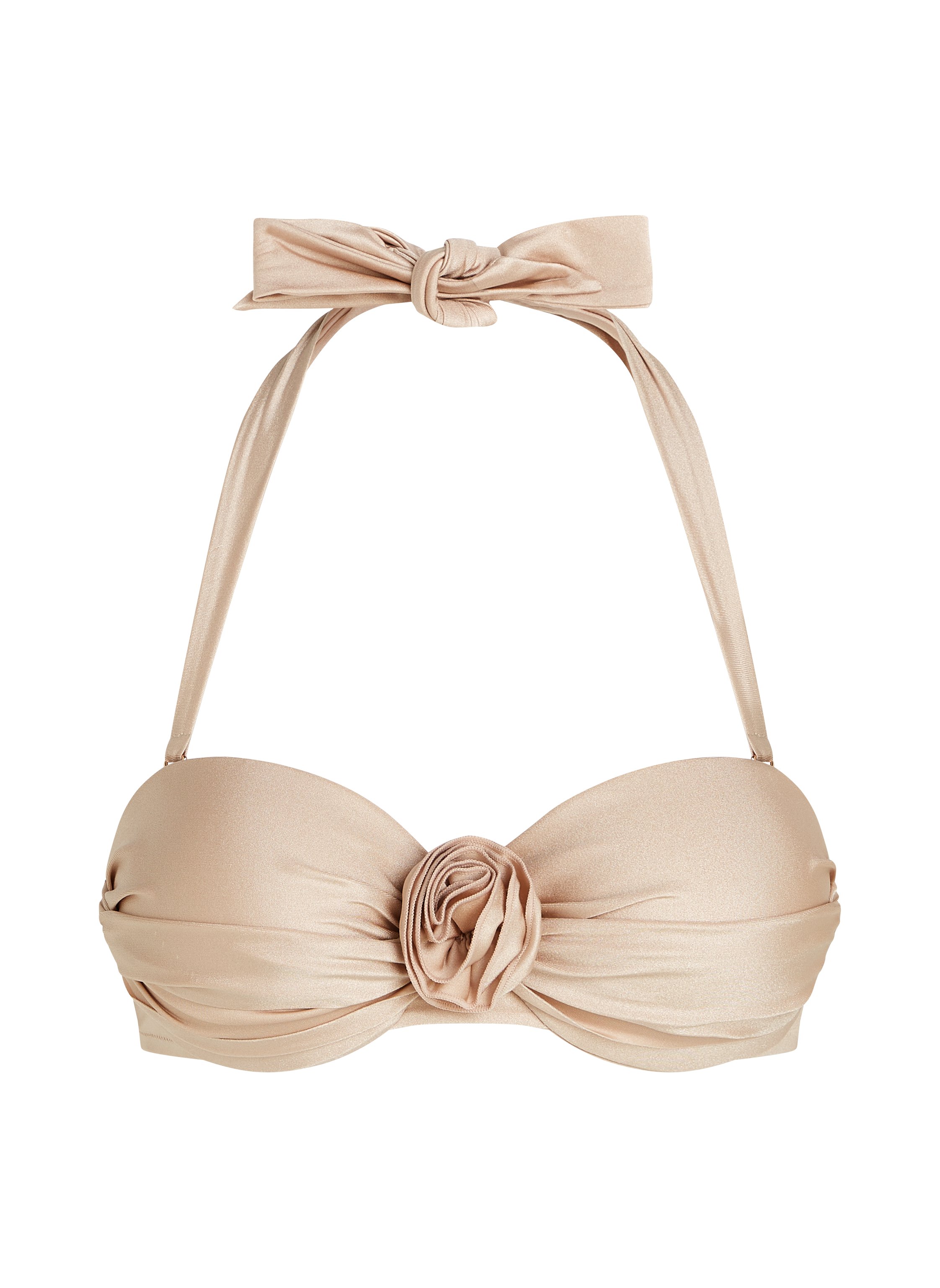 Haut de bikini bandeau Lima, Beige, main