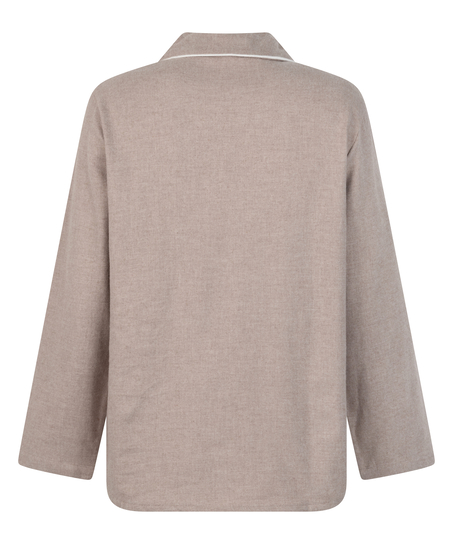 Haut de pyjama Flanel Essentials, Beige