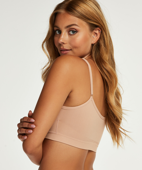 Strappy-Top, seamless, Beige