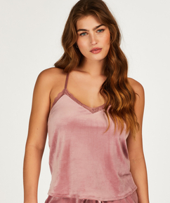 Top Velours Lace, Rose