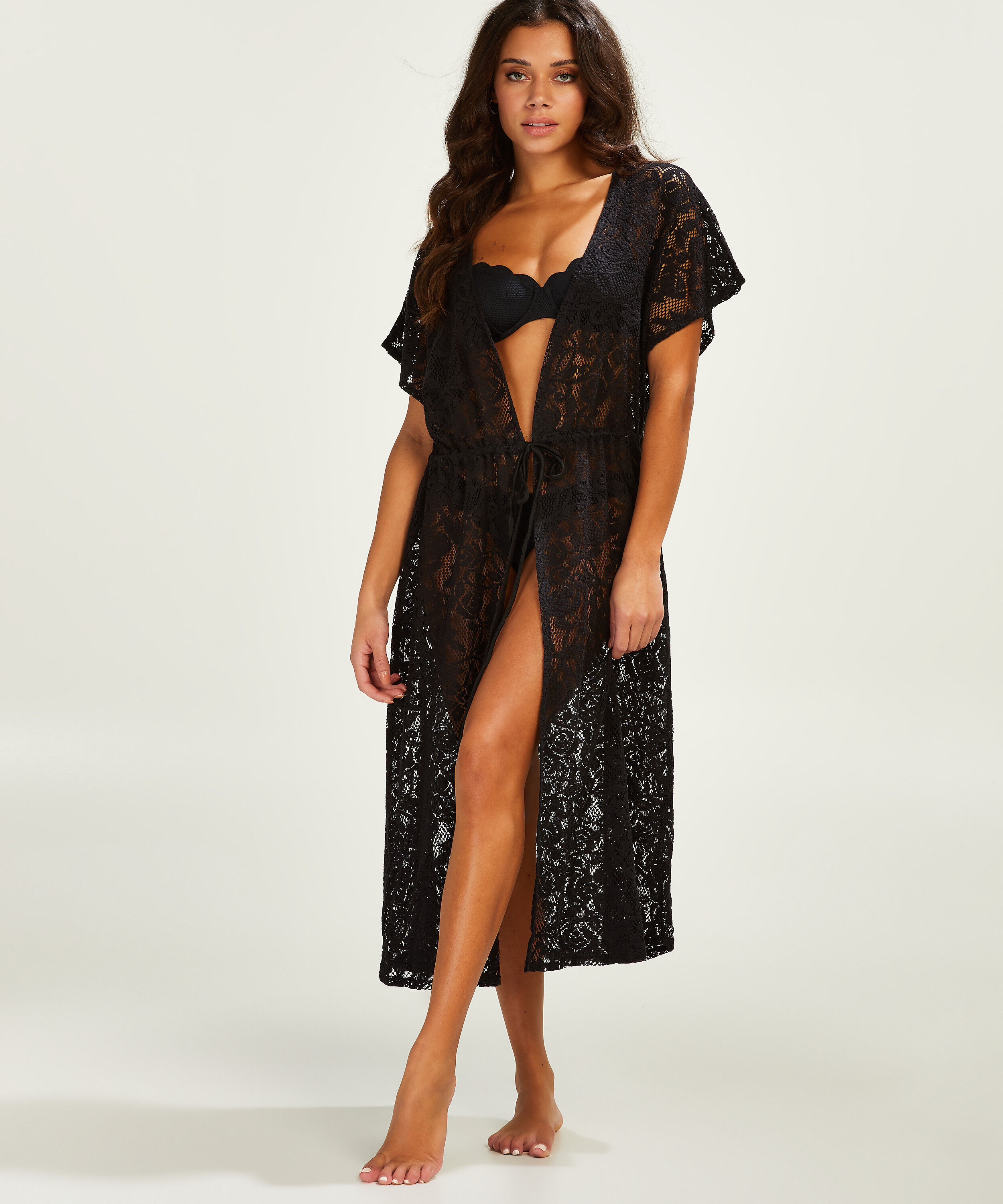 Tunika aus Spitze, Schwarz