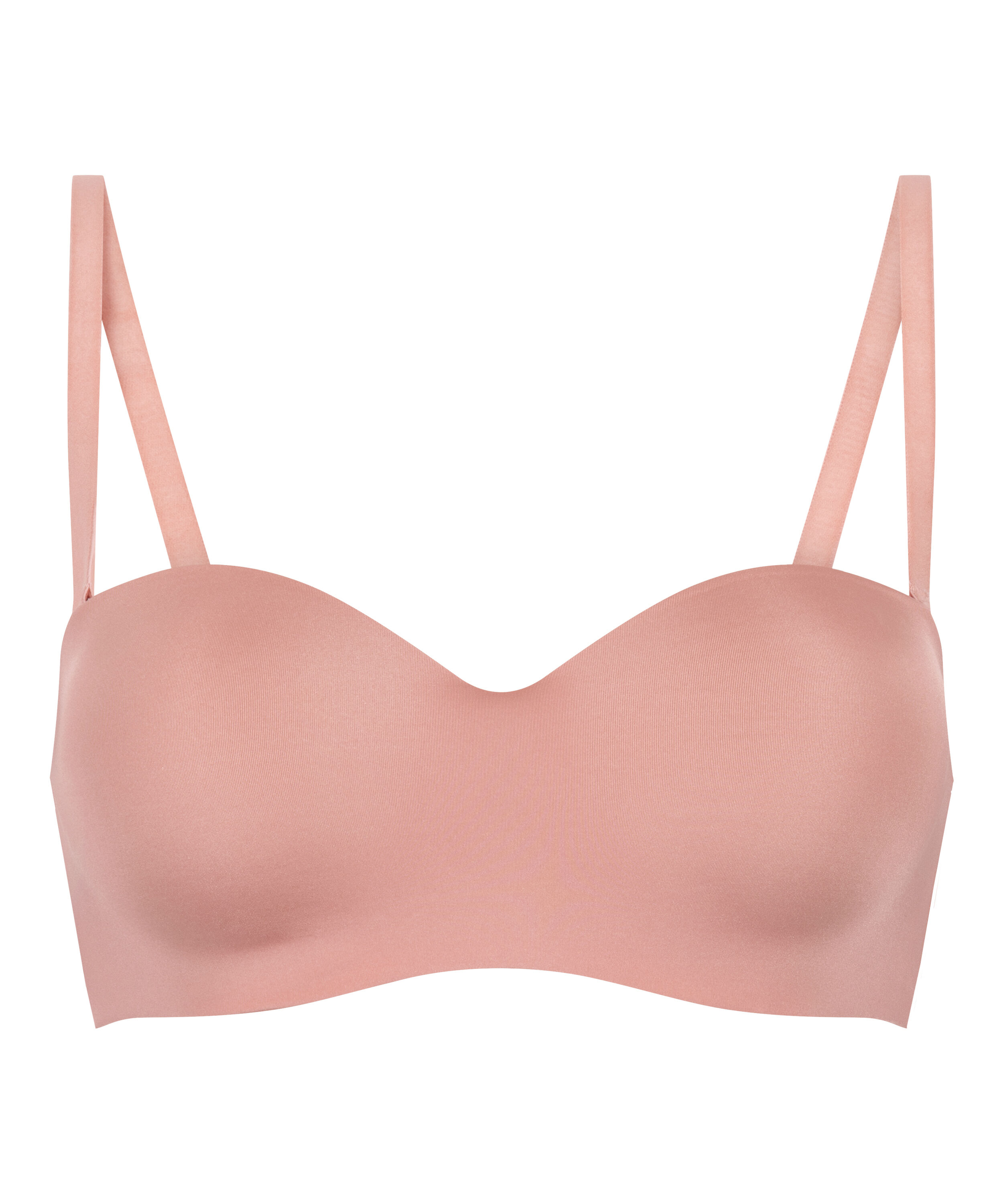 Soutien-gorge push-up sans bretelles &agrave; armatures pr&eacute;form&eacute; Smooth, Rose