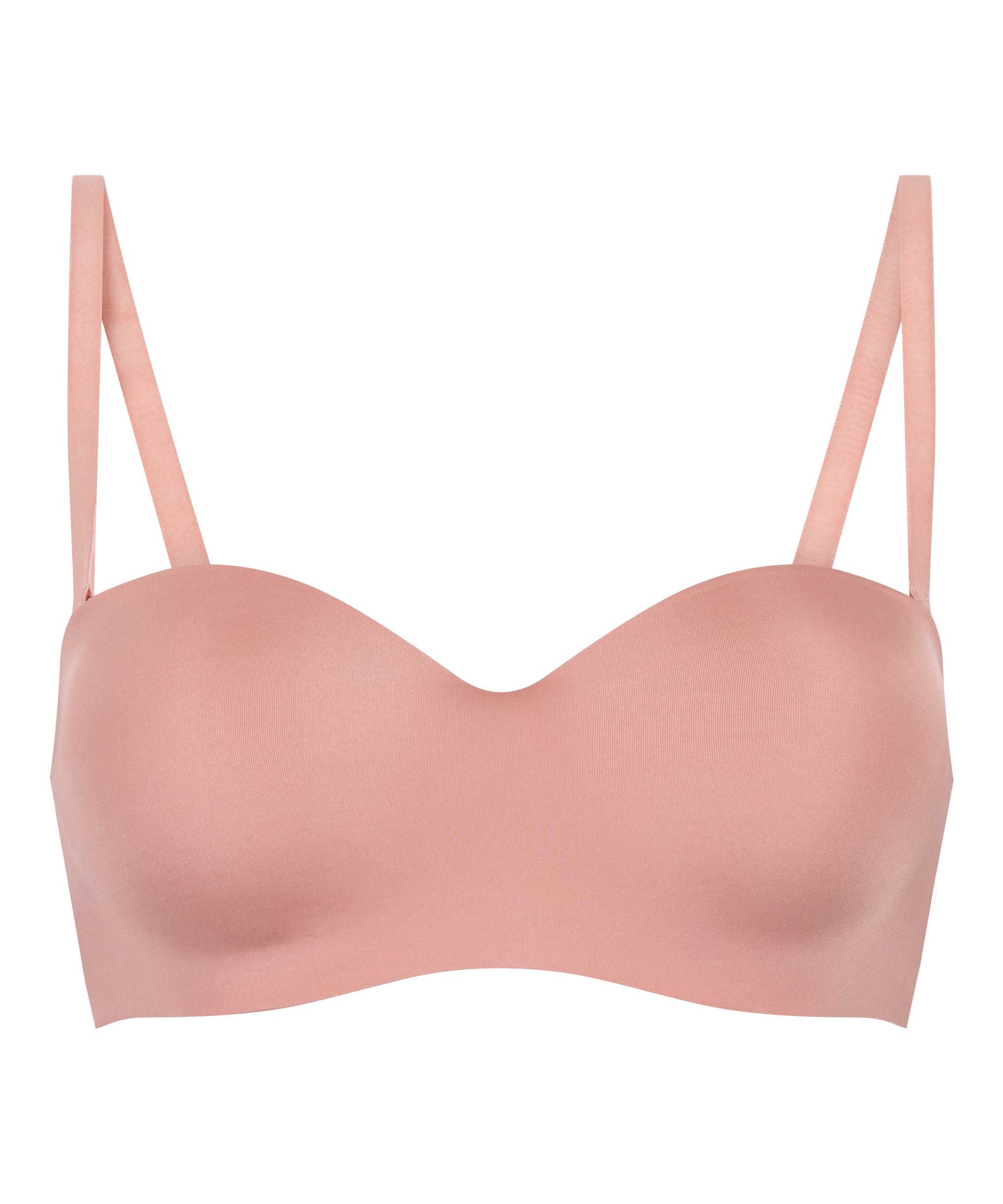 Gepolsterter trägerloser Push-Up BH mit Bügeln Smooth, Rose, main