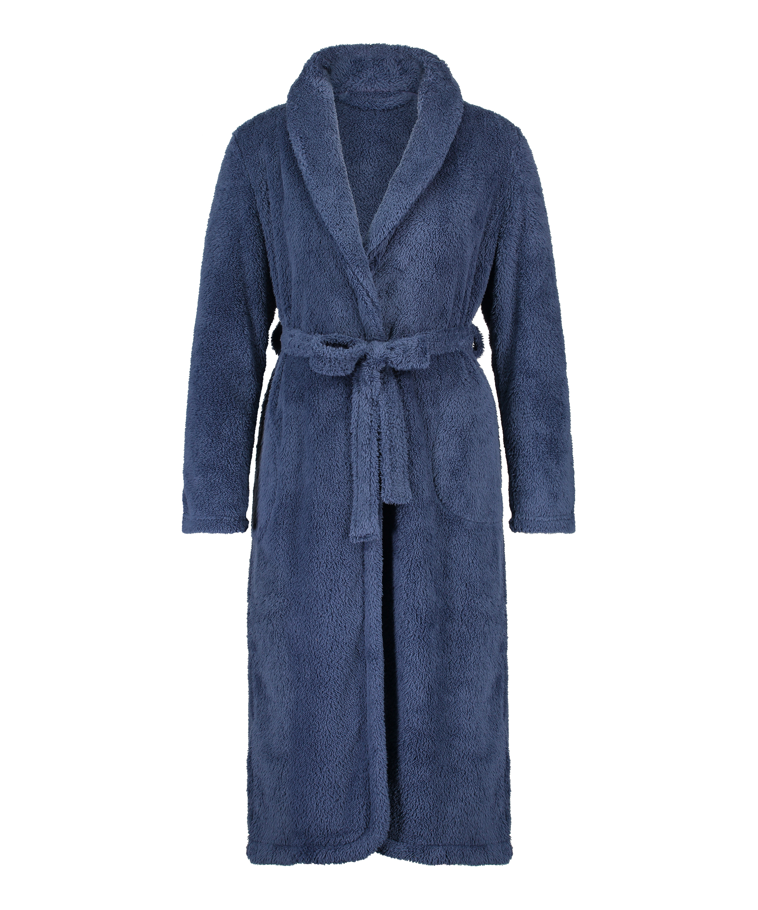 Bademantel Fleece, Blau, main