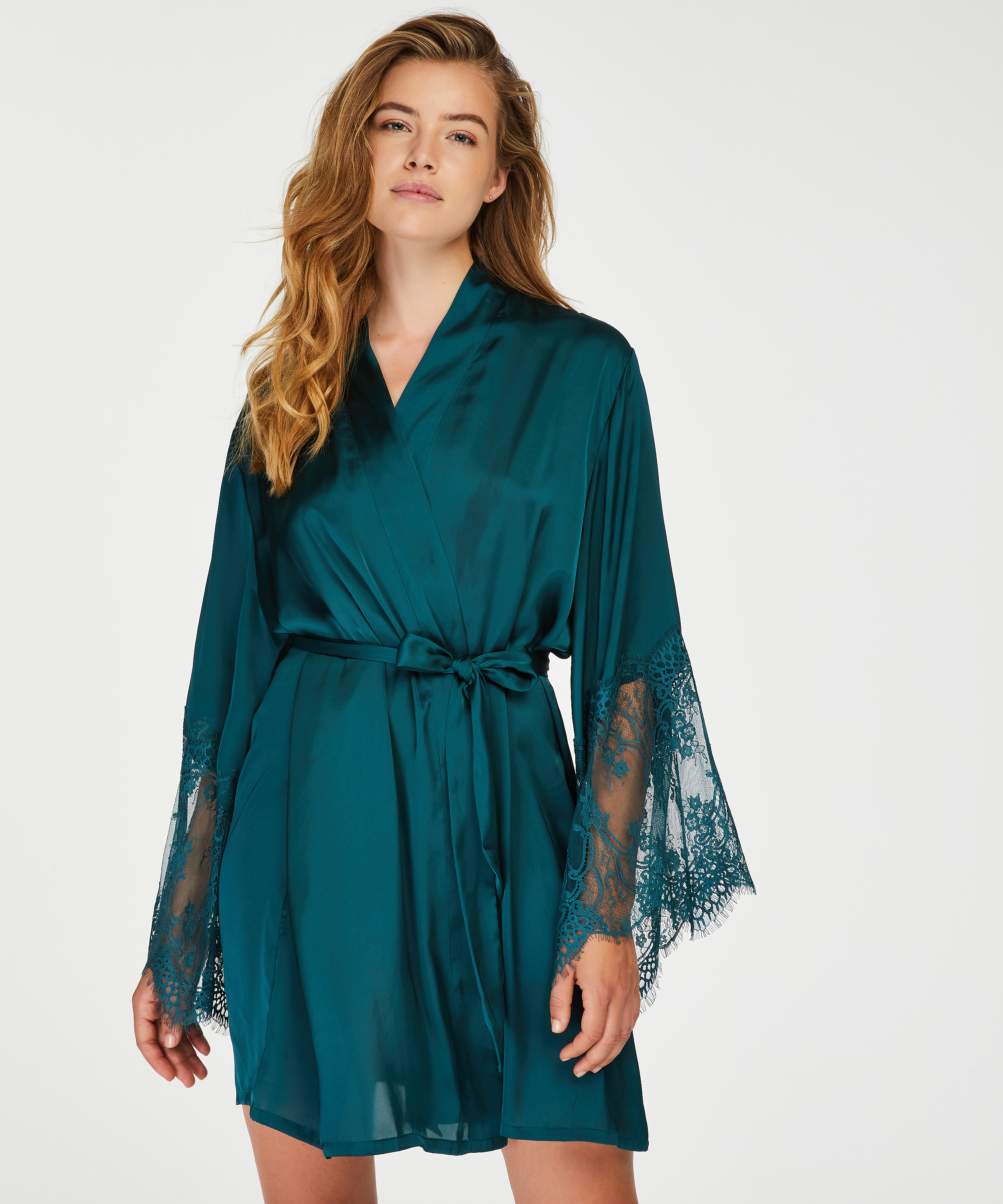 Kimono Satin, Bleu, main