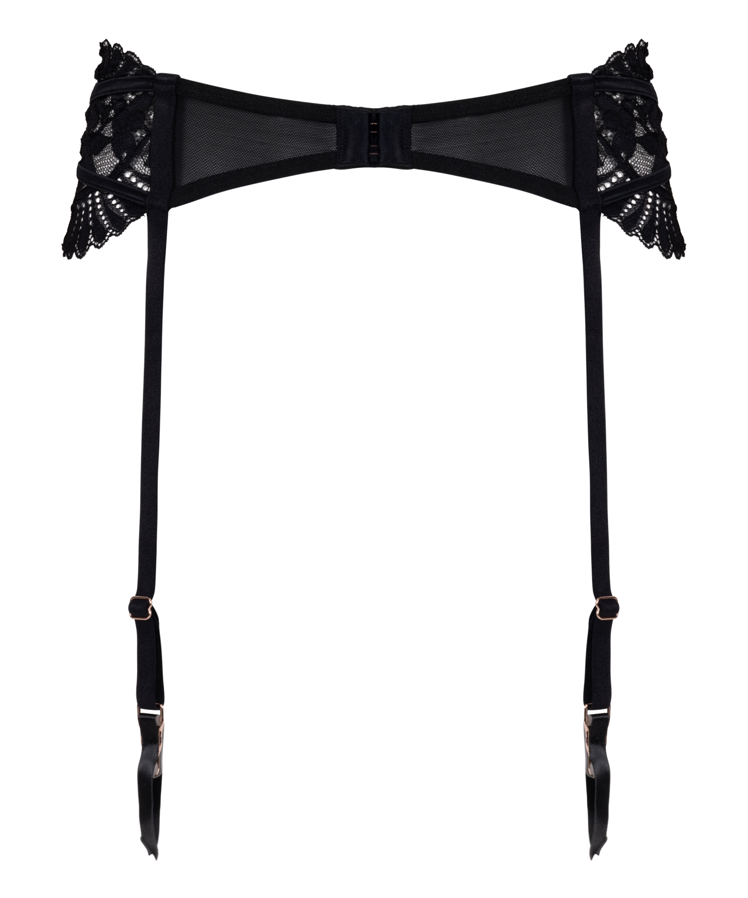 Jarretelles Poppy, Noir, main