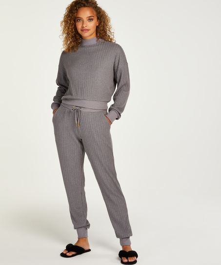 Petite Pantalon de pyjama Brushed Rib, Gris