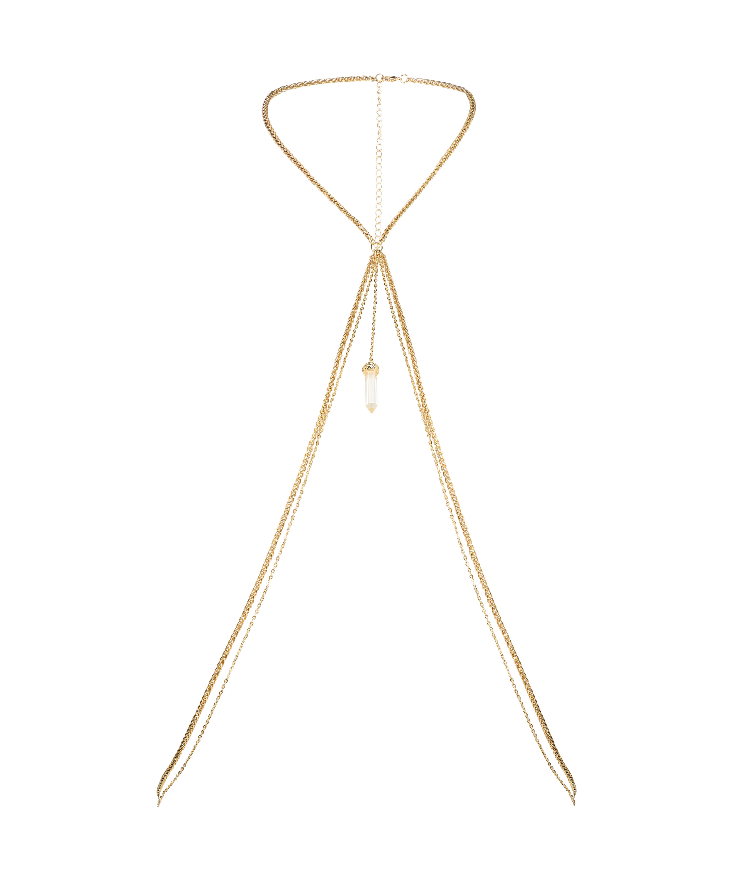 Chaîne façon harnais, Jaune, main