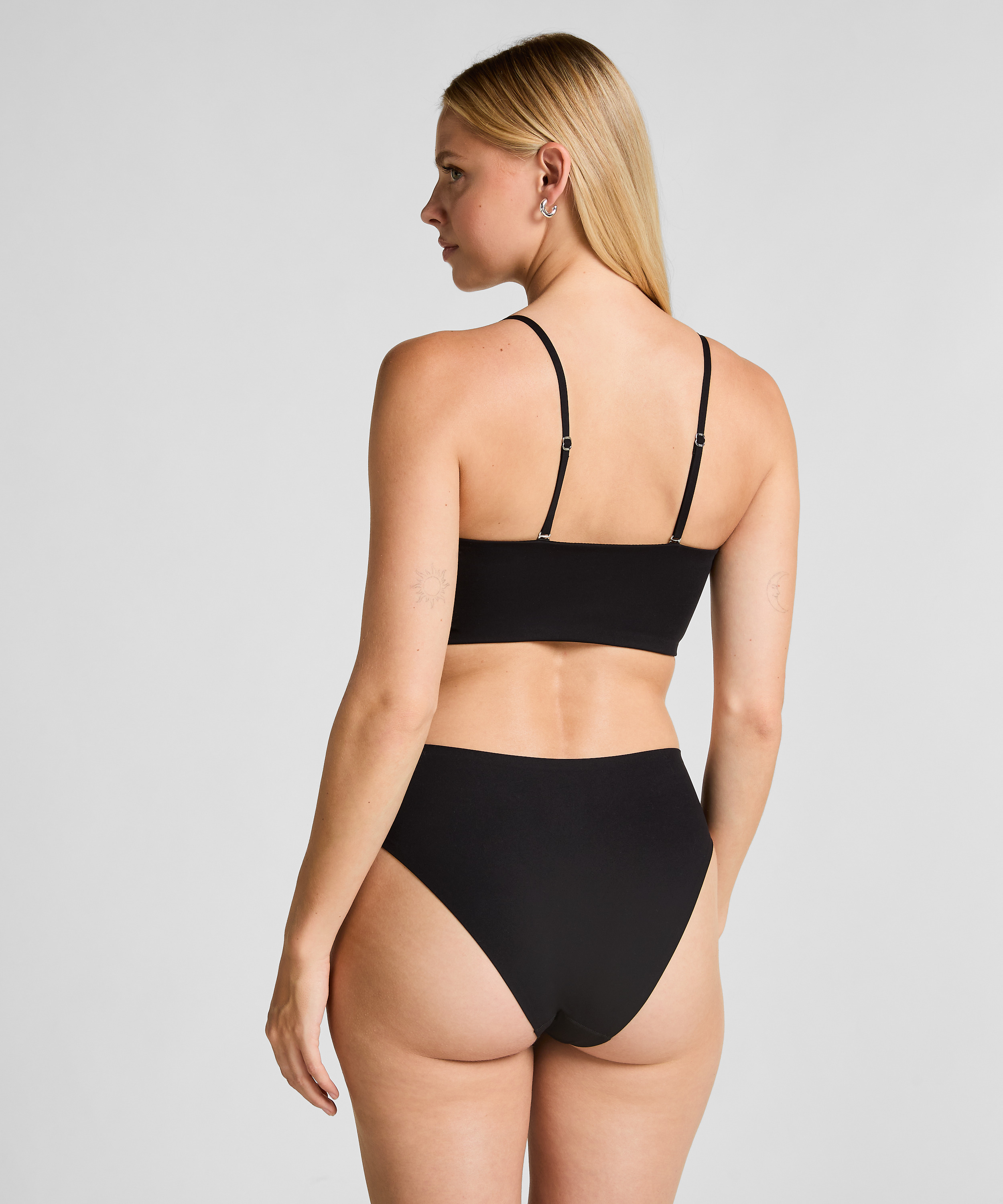 Bandeau Bralette Smooth, Noir, main