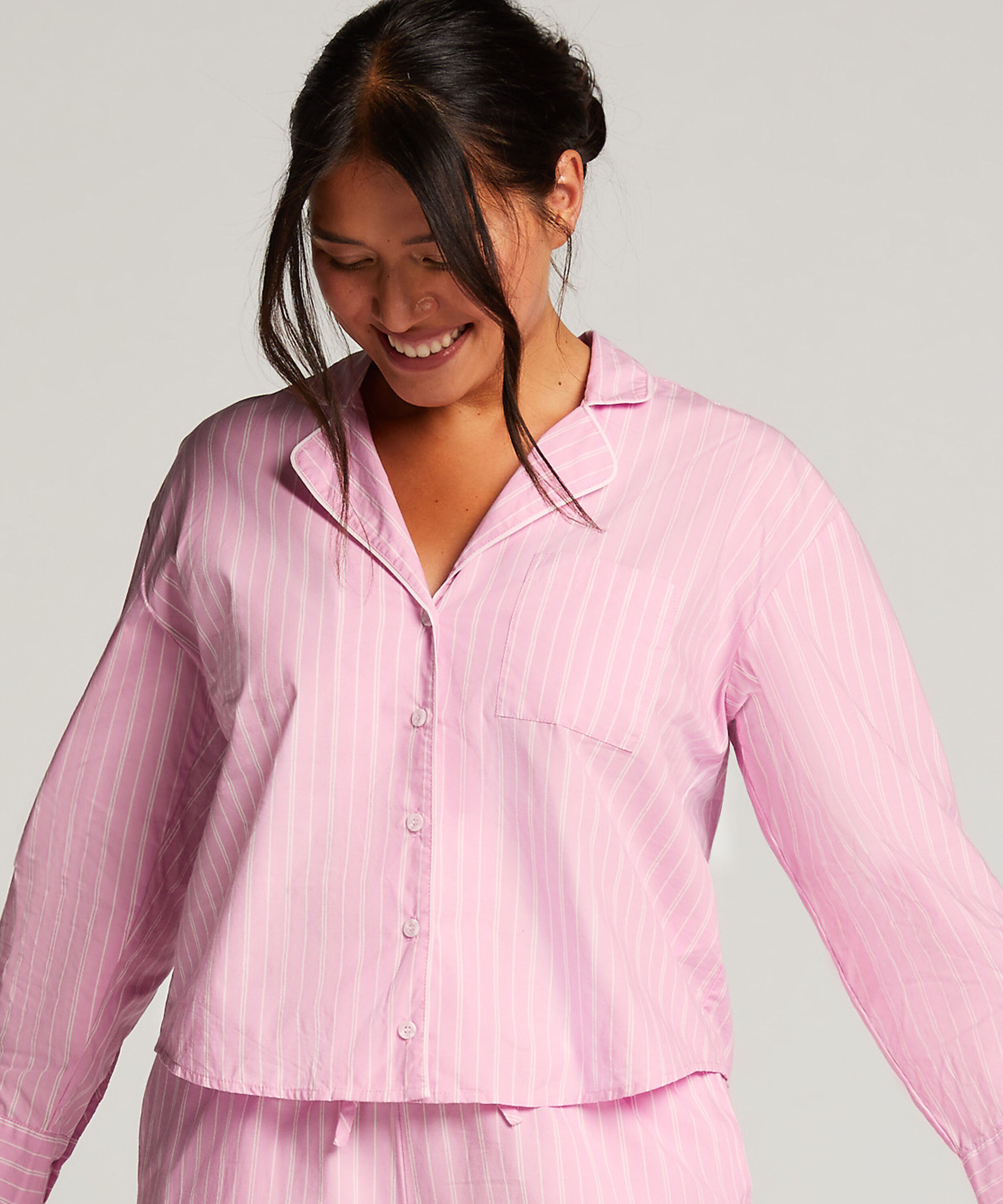 Pyjama-Oberteil aus Baumwolle, Rose