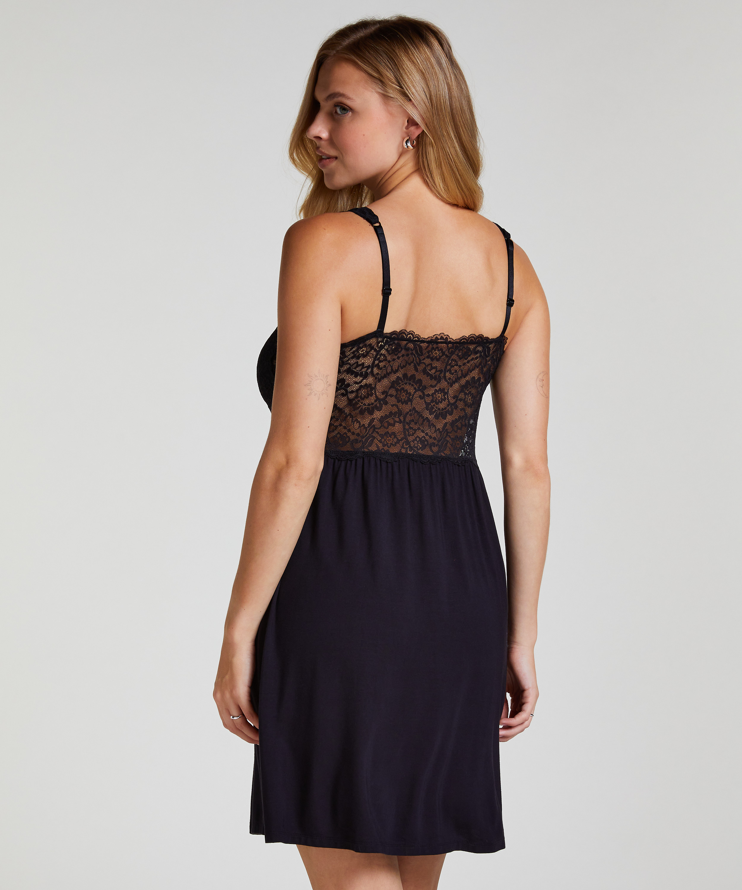Slipdress Nora Lace, Schwarz, main