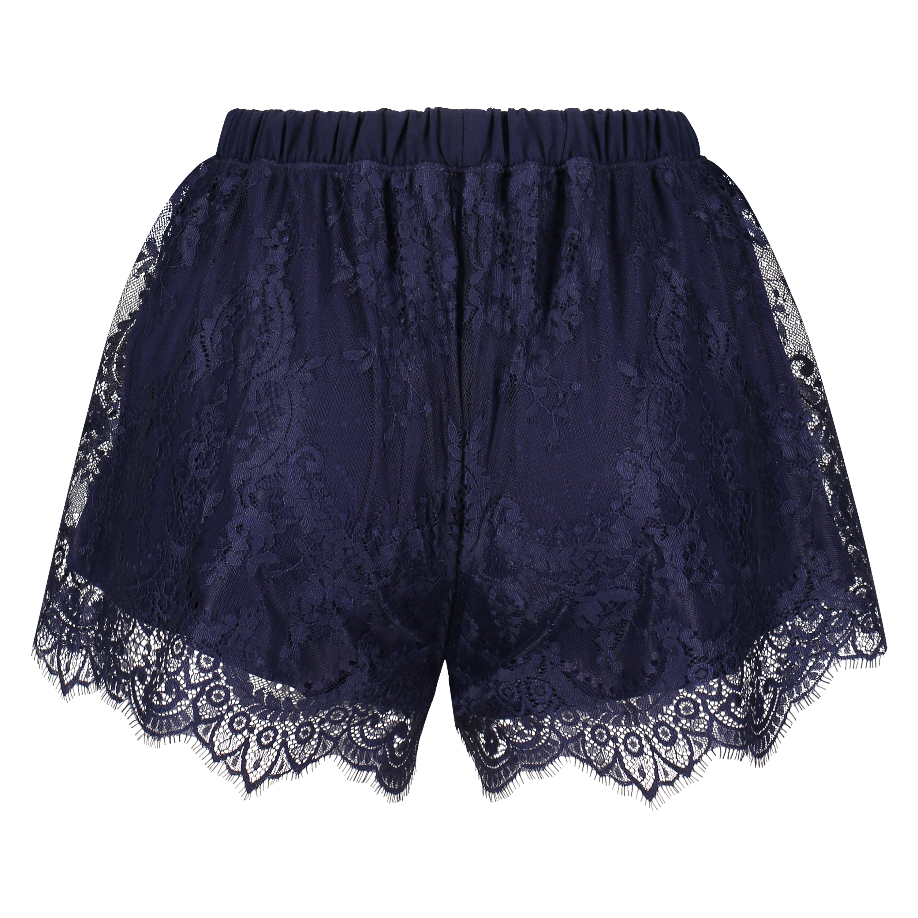 Pyjama short en dentelle, Bleu, main