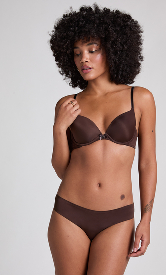 Slip brésilien Invisible, marron, main Slip brésilien Invisible, marron