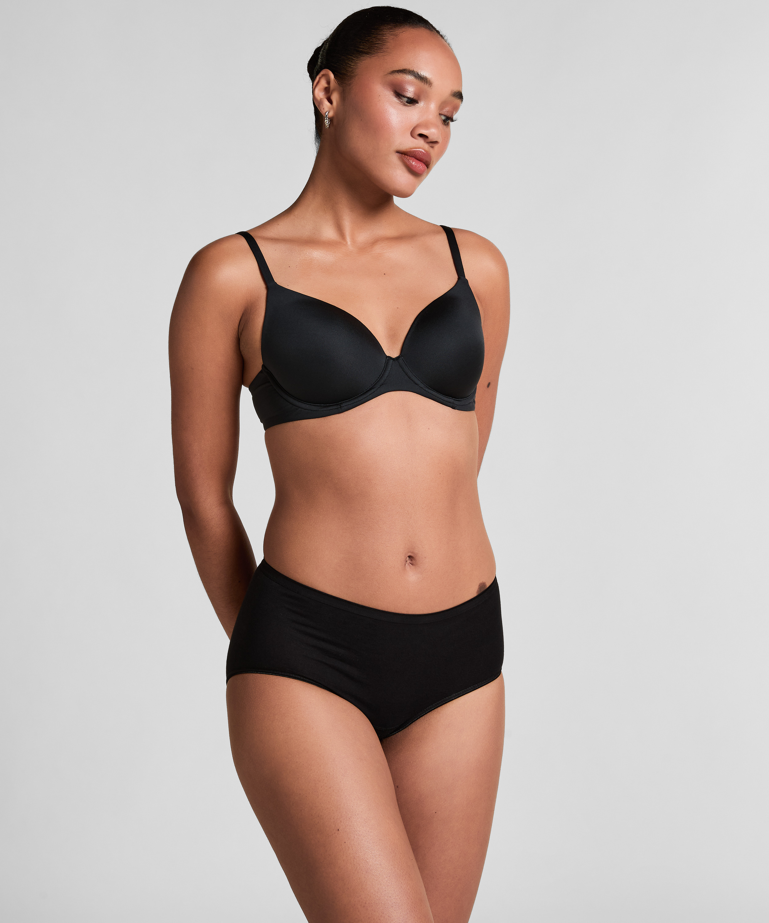 Superslip midi baumwolle, Schwarz, main