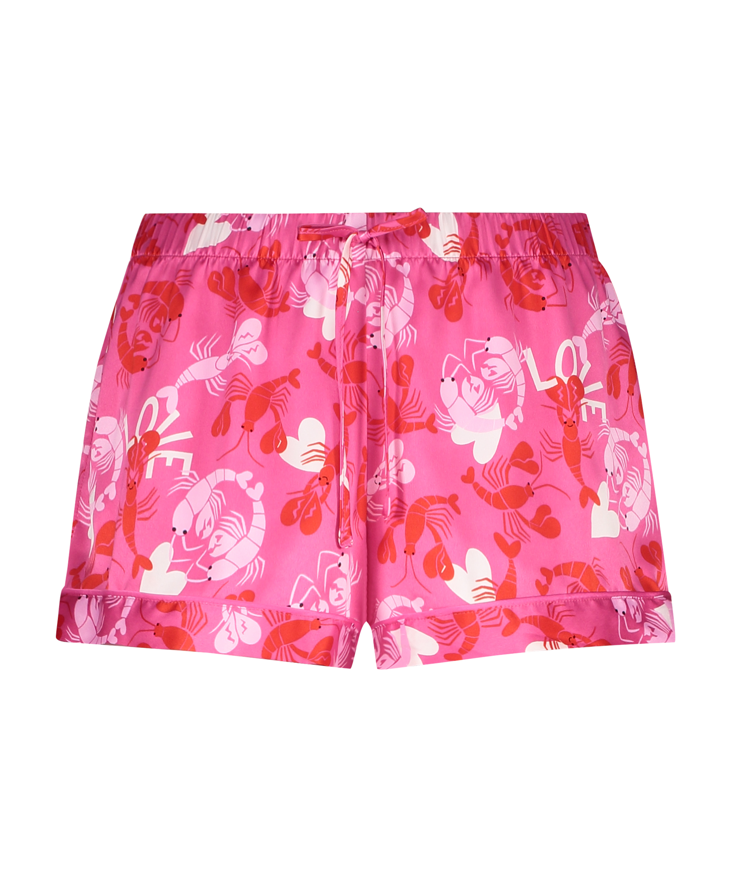 Pyjama-Shorts Satin, Rose, main