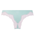 Slip brésilien Lace & Shine, Bleu