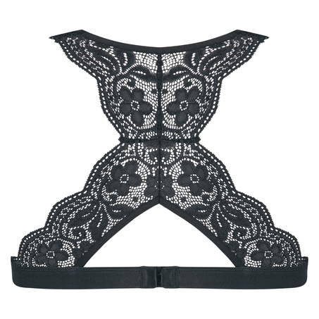 Halter Bralette Racerback, Schwarz