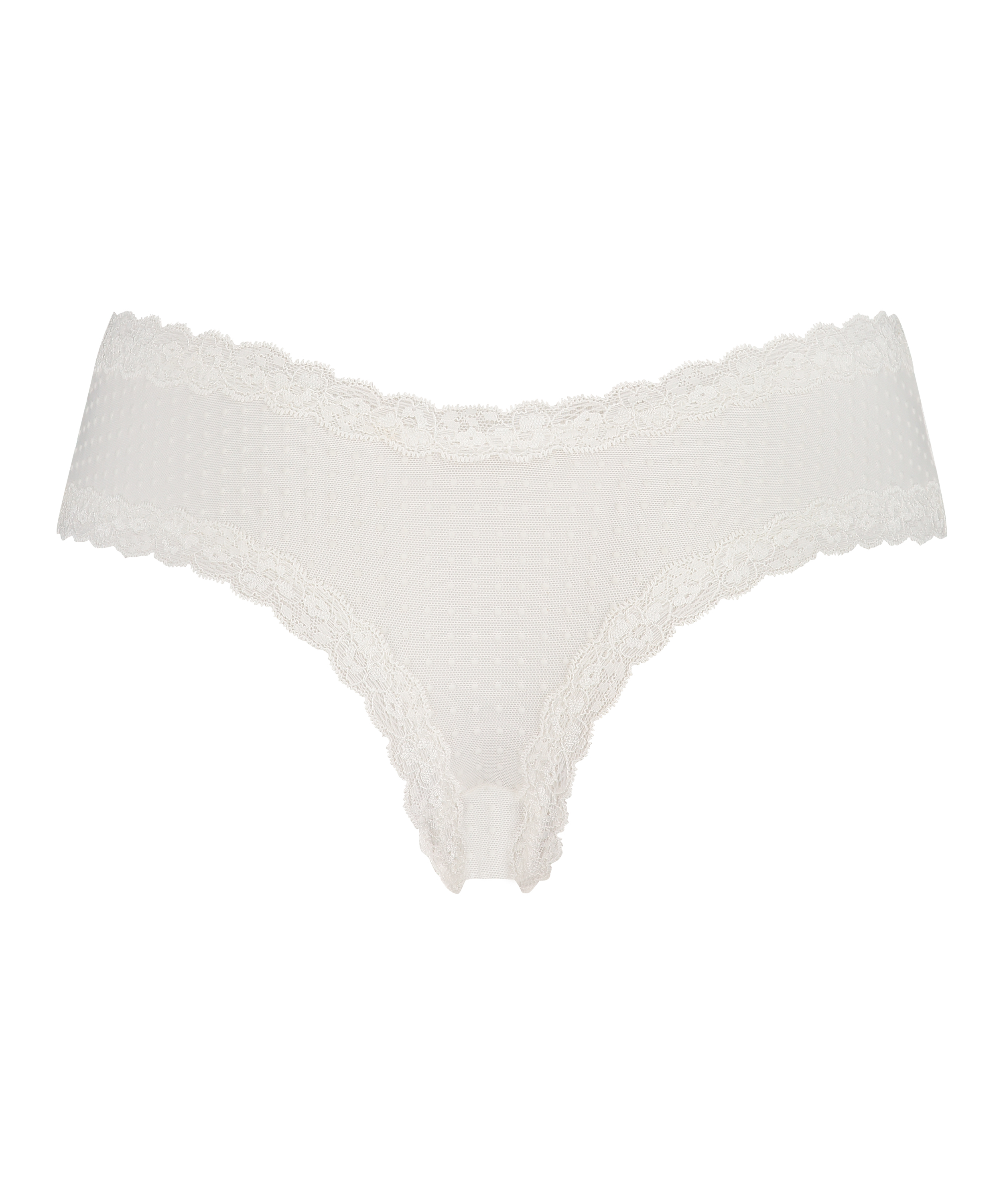 Slip brésilien V-shape mesh, Blanc, main