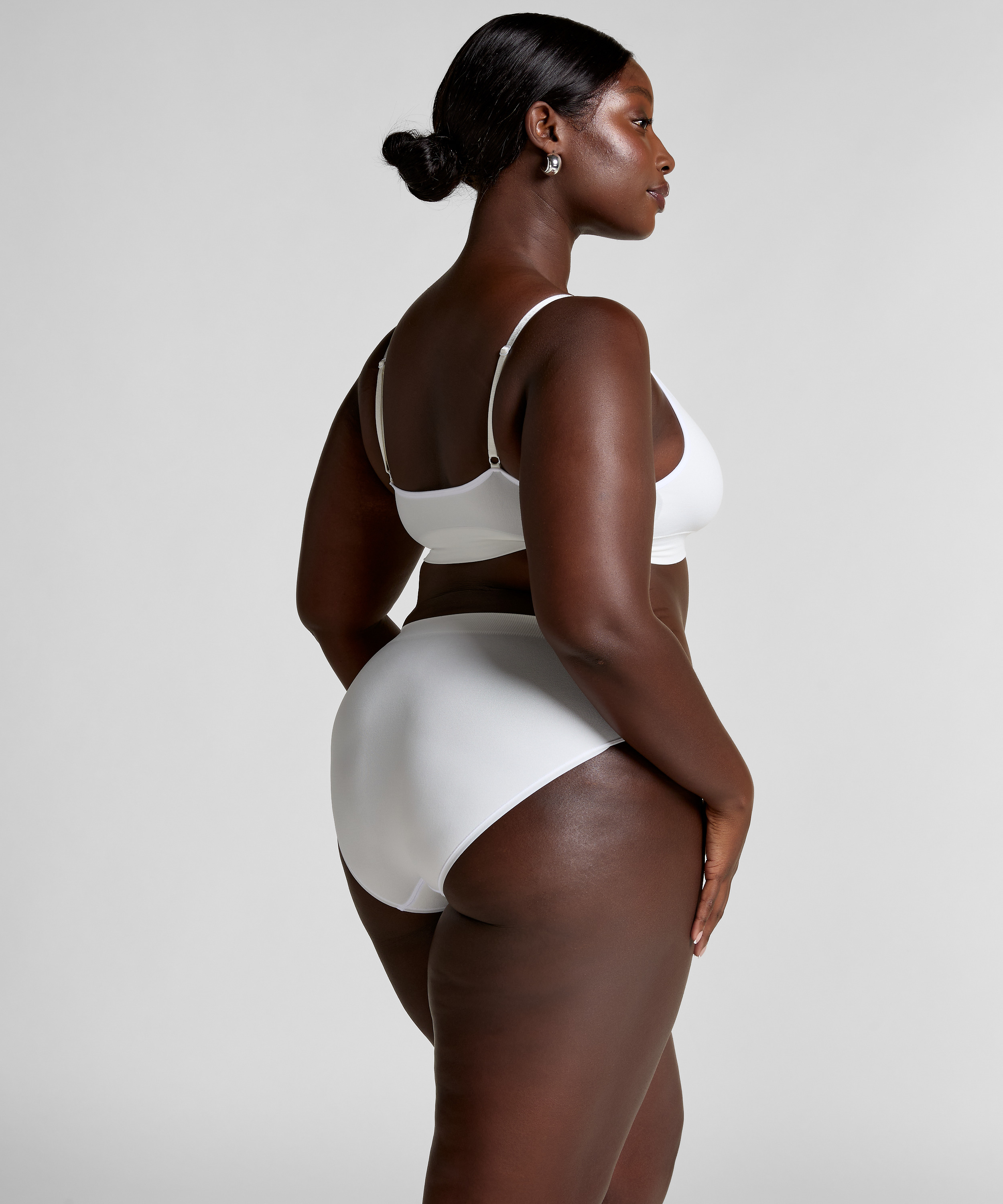 Culotte haute Dide, Blanc, main