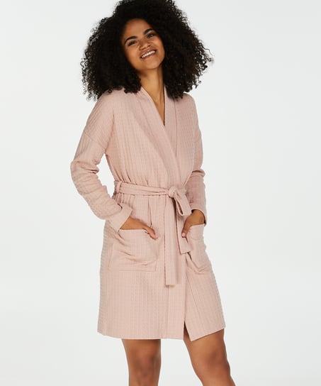 Peignoir Waffle, Rose