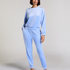 Jogginghose Velours, Blau