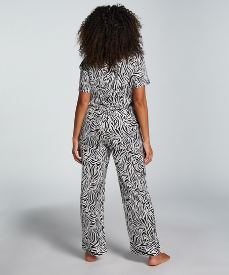 Pantalon Satin, Blanc