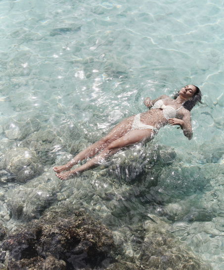 Cabo Bandeau-Bikini-Top, Weiß