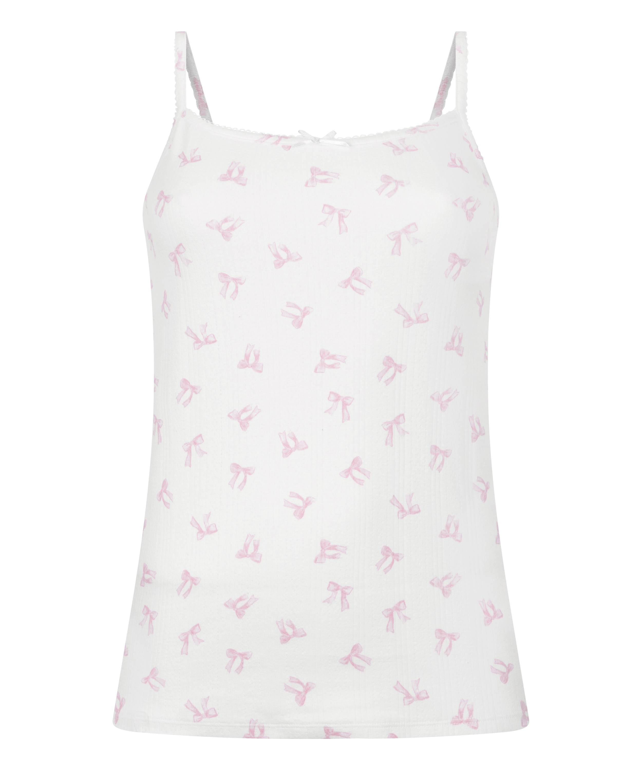 Caraco Pointelle, Blanc, main