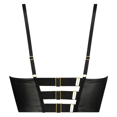 Vorgeformter Push-up-Longline-Bügel-BH Talia, Schwarz