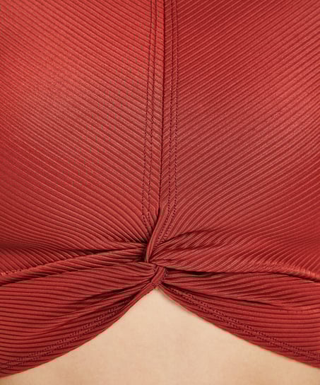 HKMX Sport Cropped Tank Top Twisted Rib, Rot