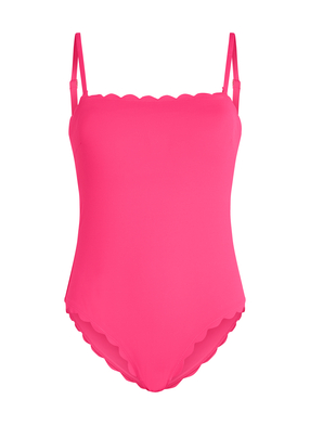 Badeanzug Bandeau Scallop, Rose, main Badeanzug Bandeau Scallop, Rose