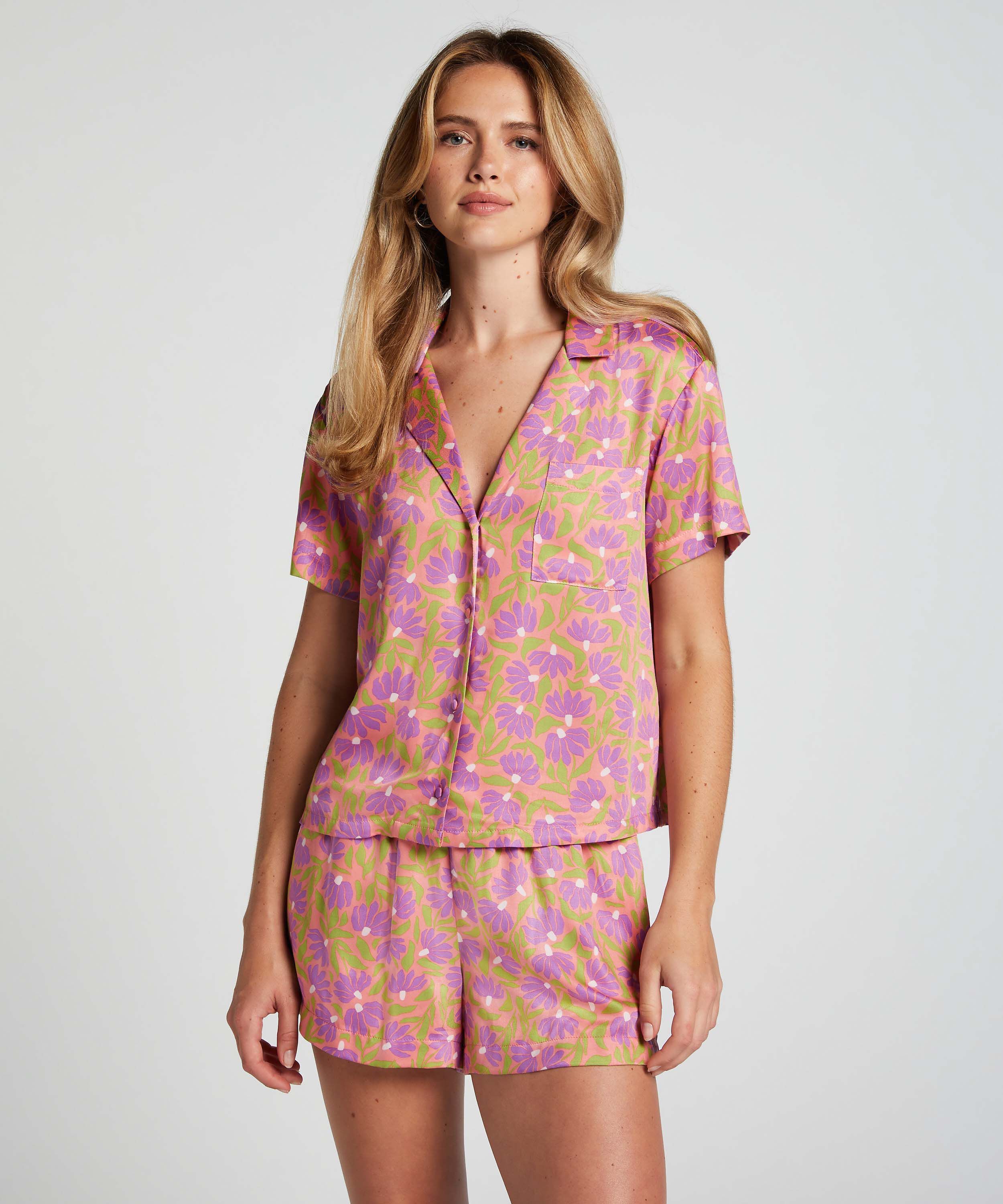 Short de pyjama Satin, Rose