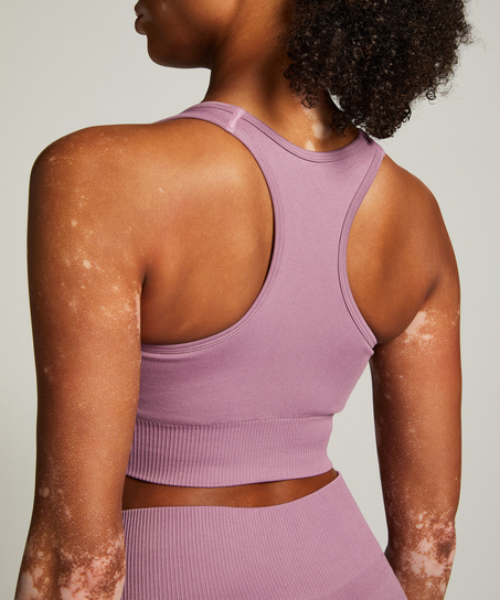 HKMX Soutien-gorge de sport sans couture, Violet