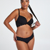 Slip de Bikini Rio Scallop, Noir