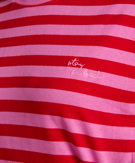 Chemise de nuit col rond, Rose