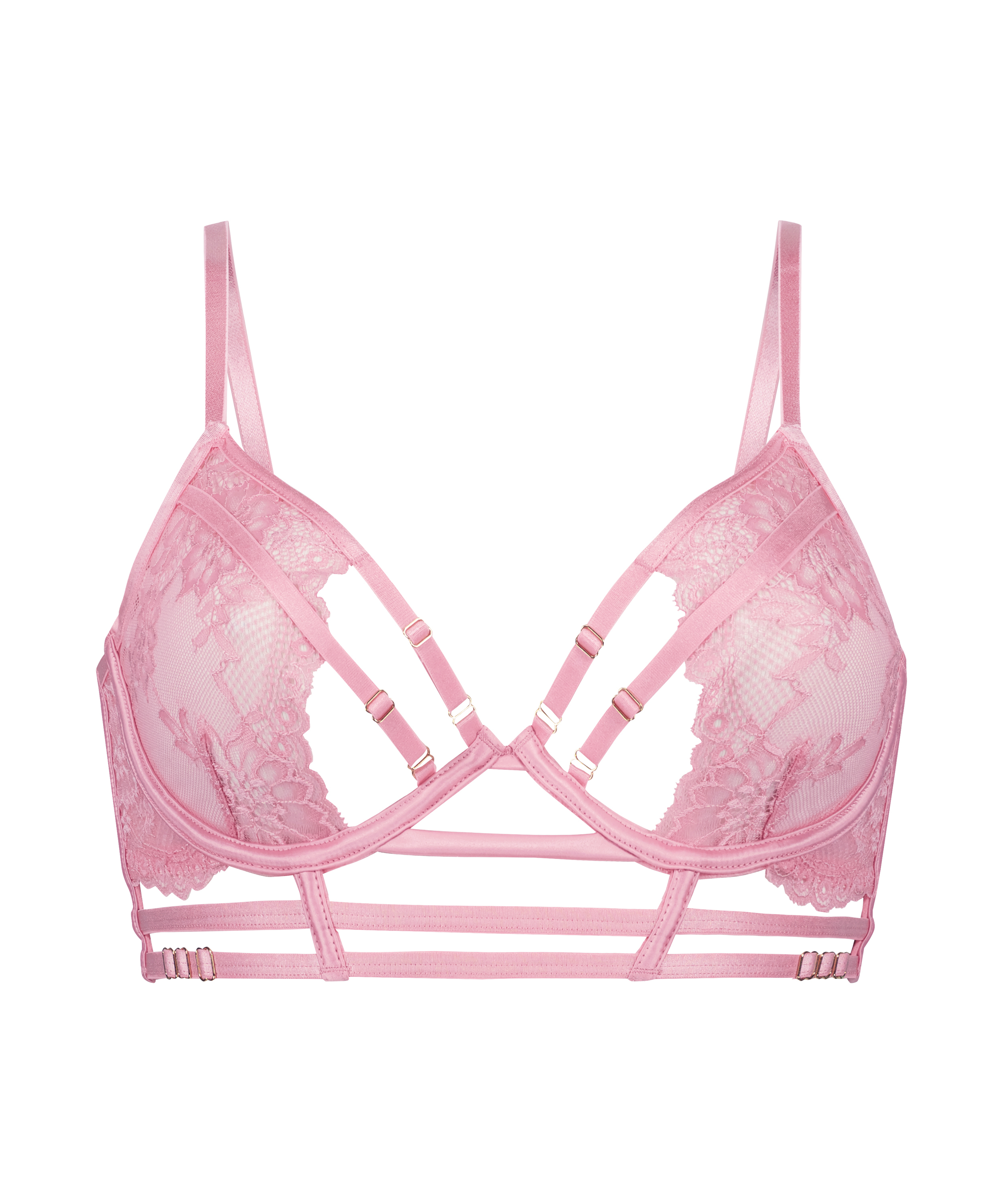 Unwattierter longline B&uuml;gel-BH Roxanne, Rose, main