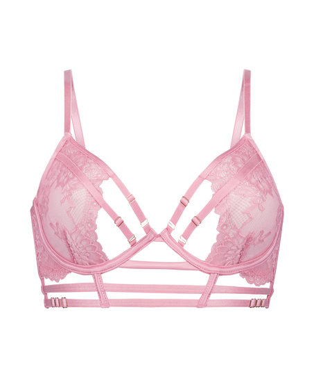 Unwattierter longline B&uuml;gel-BH Roxanne, Rose
