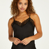 Haut de camisole Satin Dentelle, Noir