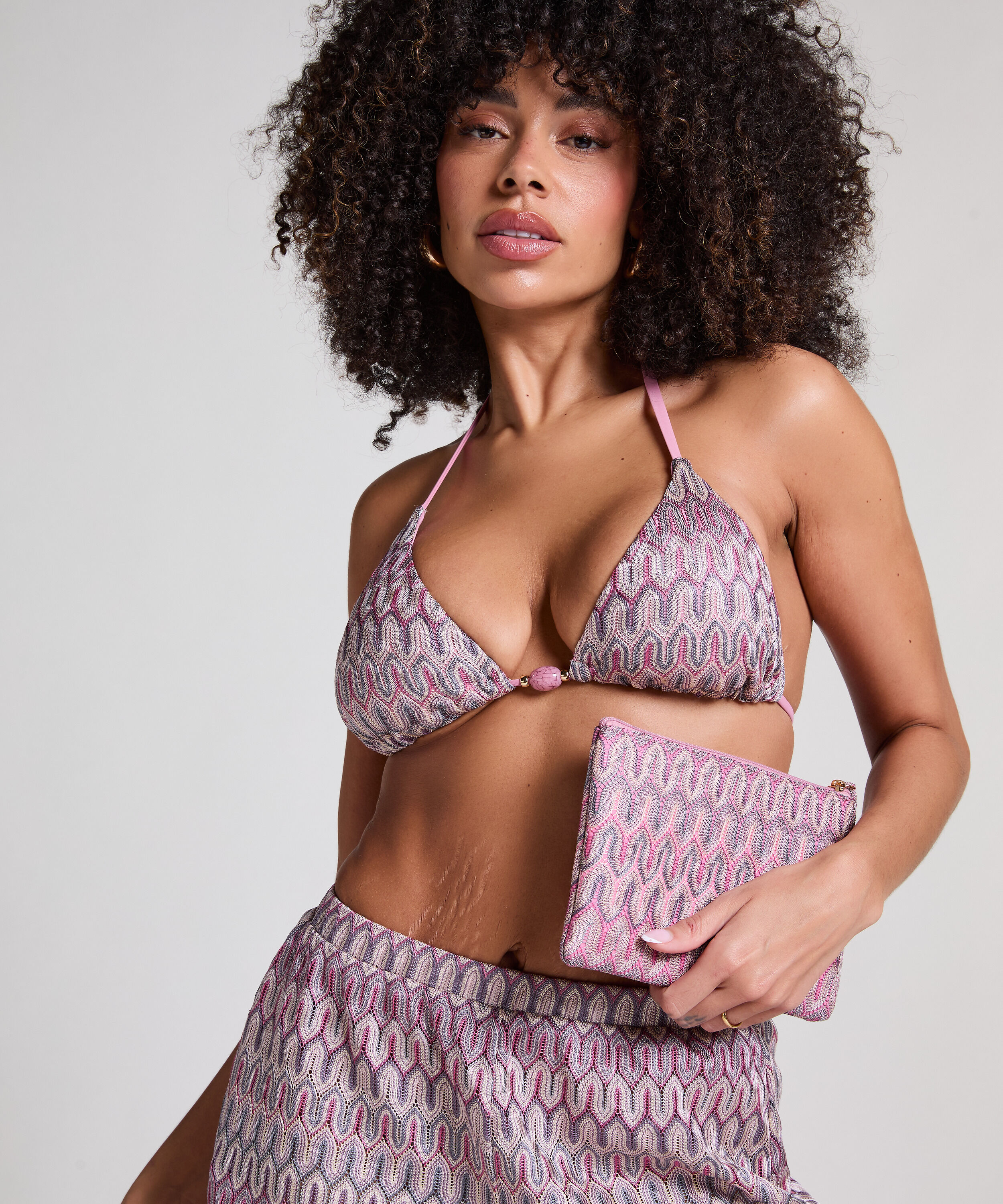 Cali Bikini Clutch, Rose