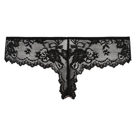 String Invisible Lace back, Noir