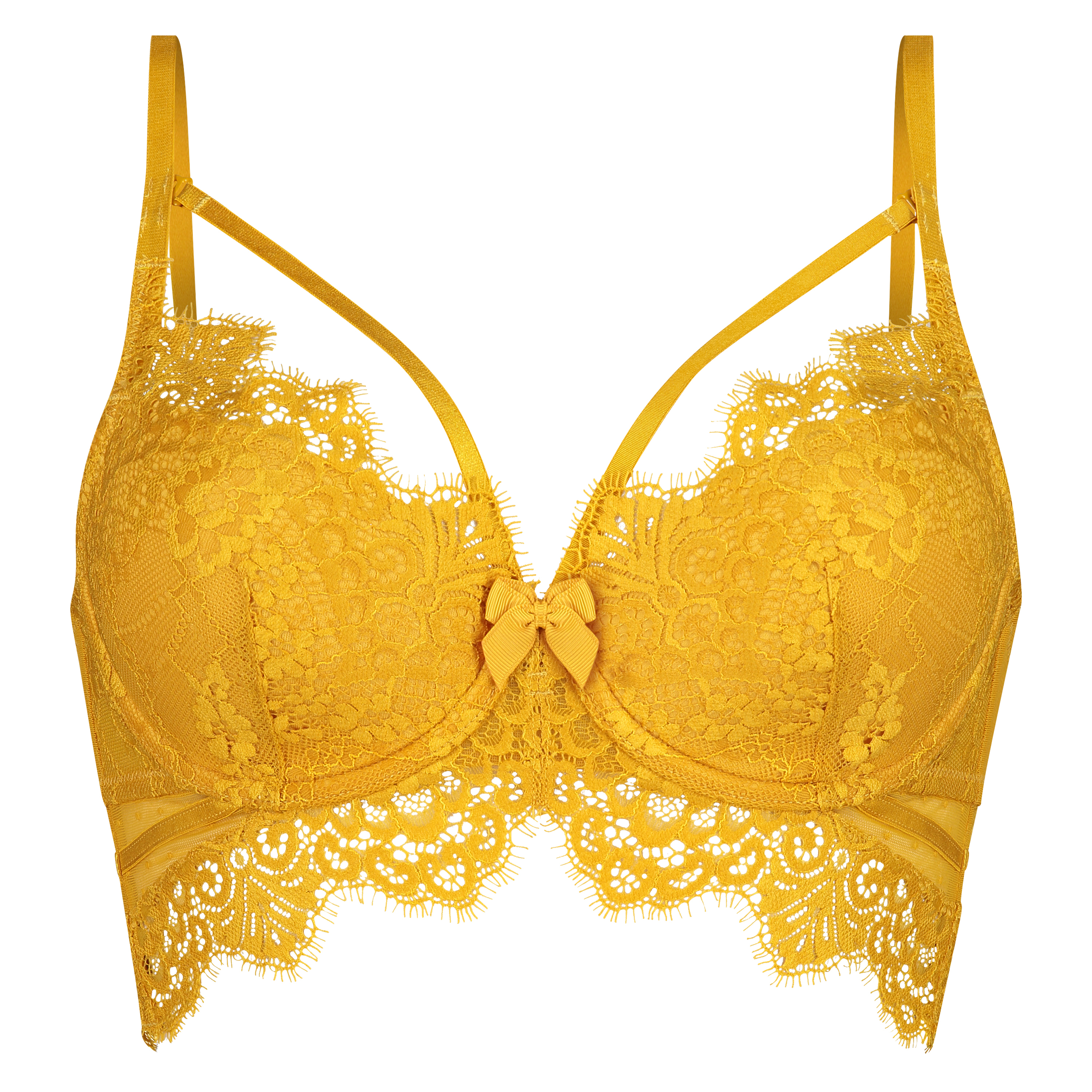 Soutien-gorge &agrave; armatures pr&eacute;form&eacute; longline Marilee, Jaune, main