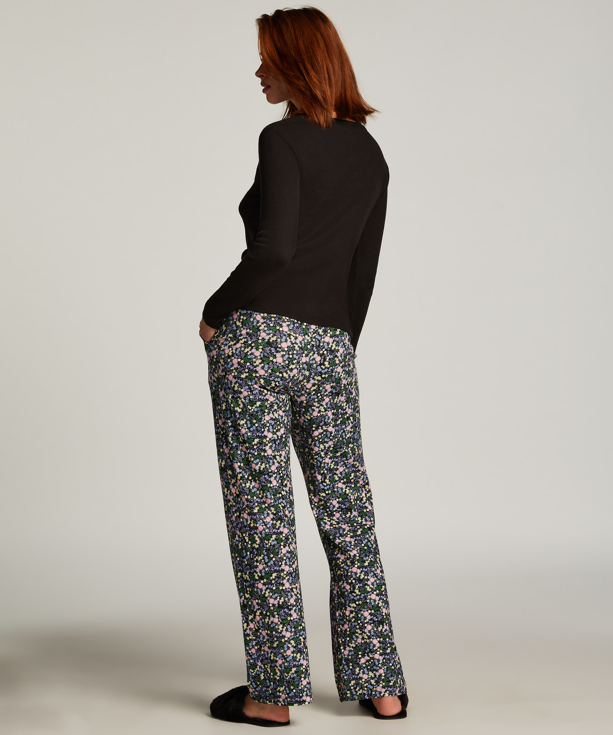 Tall Pantalon de pyjama, Noir, main